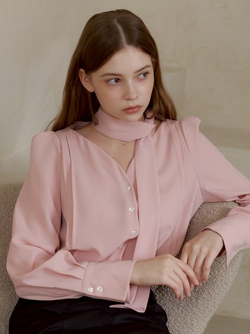 Autumn Nostalgia Scarf Blouse_4 Color