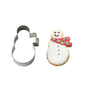 CakeLand 日本不銹鋼圍巾雪人餅乾模
