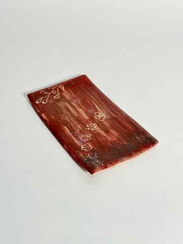 一串梅  手繪陶16 x 8.5 x 0.4 cm