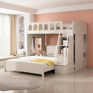 公司貨 超低價 兒童床錯位型上下床交錯式子母床高低床多功能雙層床小戶型組合床 快速發貨