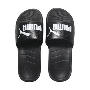 PUMA 拖鞋 POPCAT 20 SUPERLOGO 黑 運動拖鞋 情侶 男女 39542001