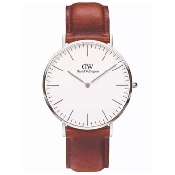 Daniel Wellington DW 手錶 Classic Sheffield 40mm爵士黑真皮皮革錶 DW00100021