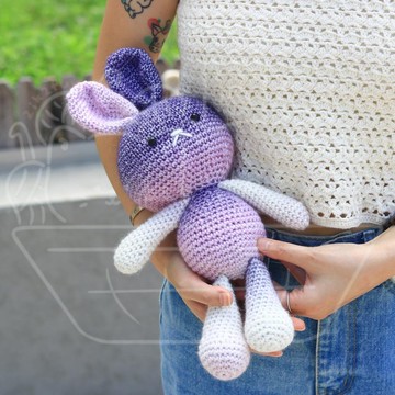 【影片教學+材料包】彩色段染抱抱兔子