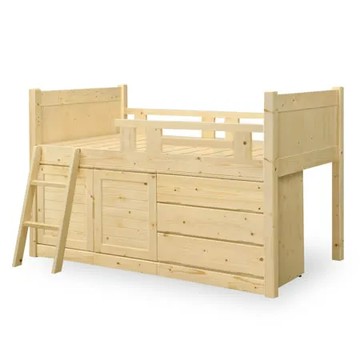 HAPPYHOME 卡羅琳松木3.8尺多功能床組 G18-091-4免運費