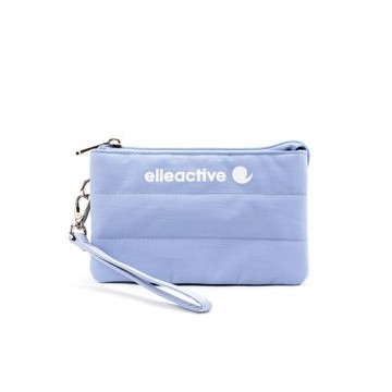 【ELLE Active】蓬蓬雲朵系列-三層零錢包/手腕包-雲霧藍