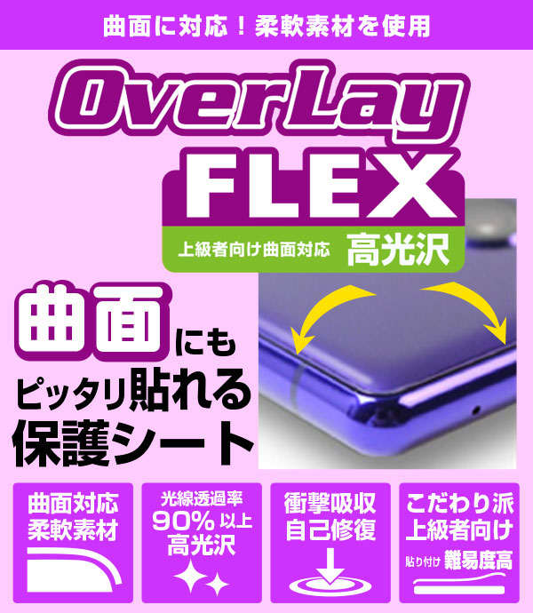 Wedge Talkie WED-NO-001 保護 フィルム OverLay FLEX 高光沢 特定小電力トランシーバー WEDNO001 曲面対応 柔軟素材 衝撃吸収 透明