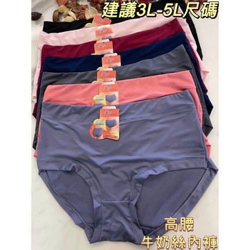 『A&J』3472 高腰牛奶絲絨內褲 ⚡️ 建議3XL-5XL ⚡️柔棉 彈性好❤️親膚不卡卡❤️