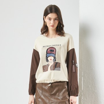 CLL巧玲瓏 沉思女孩戴帽休閒上衣 5593201