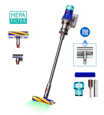 Dyson V12 Detect Slim™ Fluffy 輕量無線吸塵器 (旗艦洗地雙頭組)