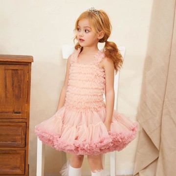 tutu裙女童公主裙蓬蓬紗蛋糕裙超洋氣寶寶連衣裙周歲生日禮服夏裝