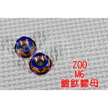 ZOO |  白鐵鍍鈦 M6 6MM 螺帽 螺母 螺絲帽 螺絲母 單顆價格 附發票