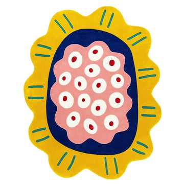 flora_omni_yellow 黃色系列手工藝術地毯客廳臥室羊毛地毯