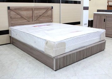 歐風別館英倫五尺灰橡色床頭片+六分木心板床底基隆至台中免運費