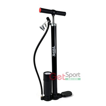 TROPS立式高壓打氣筒18吋(附氣壓表)(充氣筒/球類充氣/灌風/自行車胎壓/大筒身/GetSport)