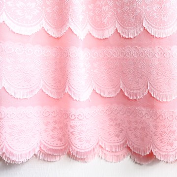 【蛋植物古著】粉花雲霧緹花高腰古著裙