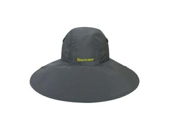 【【蘋果戶外】】山林 11H25 07 灰 附帽繩 Mountneer 透氣 抗UV 大盤帽 防風 防撥水 遮陽帽 防曬帽 登山健行