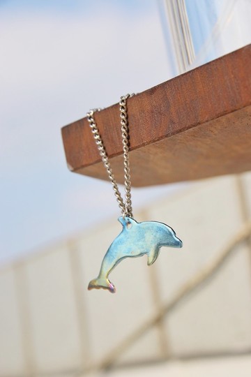 純手工製作x純鈦 海豚項鍊x可碰海水不生鏽