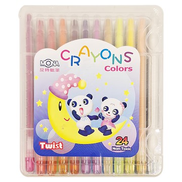 MONA 蒙納 旋轉蠟筆套裝 24色 無毒  1盒