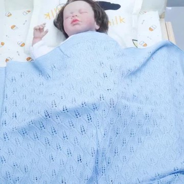 批發定制純棉嬰童針織抱被毯春夏款嬰兒推車蓋毯沙發空調毯100x80
