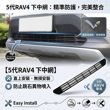 ~歐力斯~豐田 TOYOTA 19-25年 5代 RAV4 下中網 下中網飾條 下氣壩 防石網 防蟲網 通風網