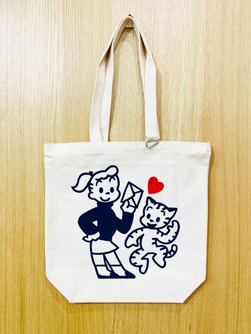 【震撼精品百貨】原田治OSAMU GOODS~原田治帆布肩背托特包-藍*05752