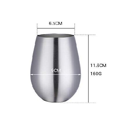 Stainless Steel Water Cups Shatterproof Bourbon Whisky Beer Mug 16 oz Tumbler for Picnic Camping Party Cup (Silver)