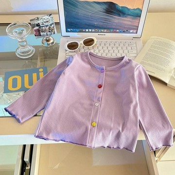 🎀biubiu童裝🎀女童德絨開衫打底衫秋裝新款圓領長袖上衣秋衣兒童保暖內衣