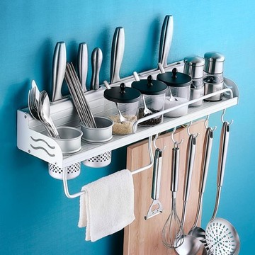 免打孔廚房置物架壁掛式用品用具架子家用大全刀架調料收納掛架 ATF 免運 開發票