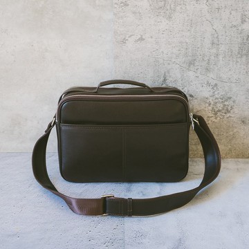 真皮都會手提大包 16052 咖