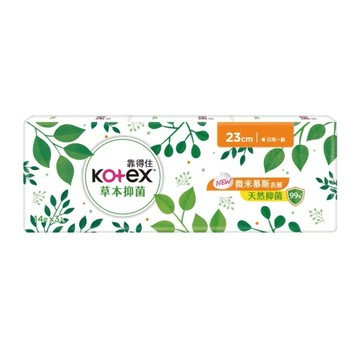Kotex靠得住 草本抑菌衛生棉日用23cm 14片*3包/組