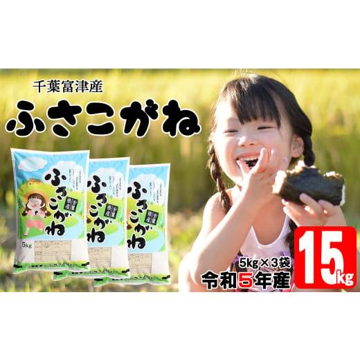 ふるさと納税 千葉県 富津市 令和5年 千葉富津産「ふさこがね」15kg（5kg×3袋）精米