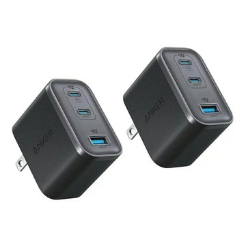 ANKER A121A Nano GaN 70W 急速充電器 兩入組 黑色