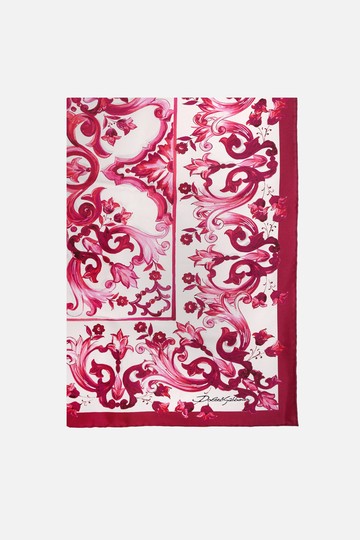 DOLCE & GABBANA Majolica print silk foulard Woman