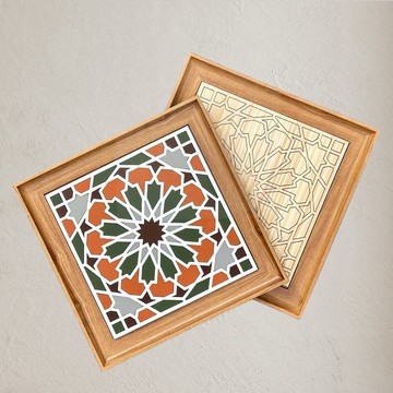 DIY 套組 ~ 現代幾何木質壁飾 ~ 和諧 ~ 手工上色實木牆面藝術