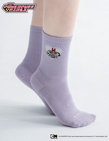 【飛天小女警】招牌動作襪- 紫