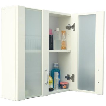 Abis 經典霧面雙門防水塑鋼浴櫃 置物櫃 白色 1入