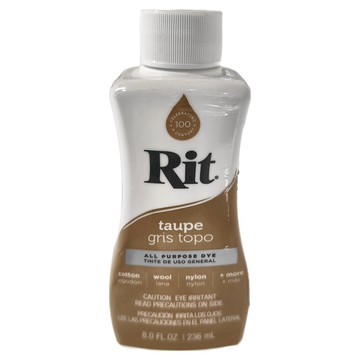 Rit 液體染劑 236ml 適用於棉、絲綢、人造纖維、羊毛、聚酯纖維等材質  1色