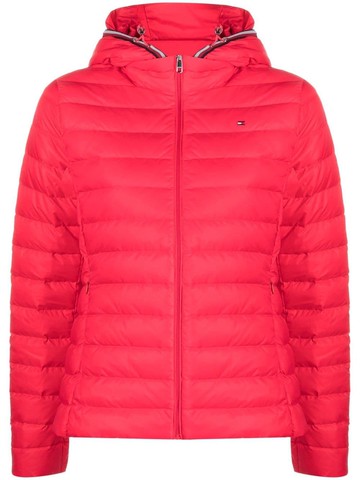 Tommy Hilfiger - hooded padded jacket - women - Polyamide/Polyamide/Duck Feathers - S - Red