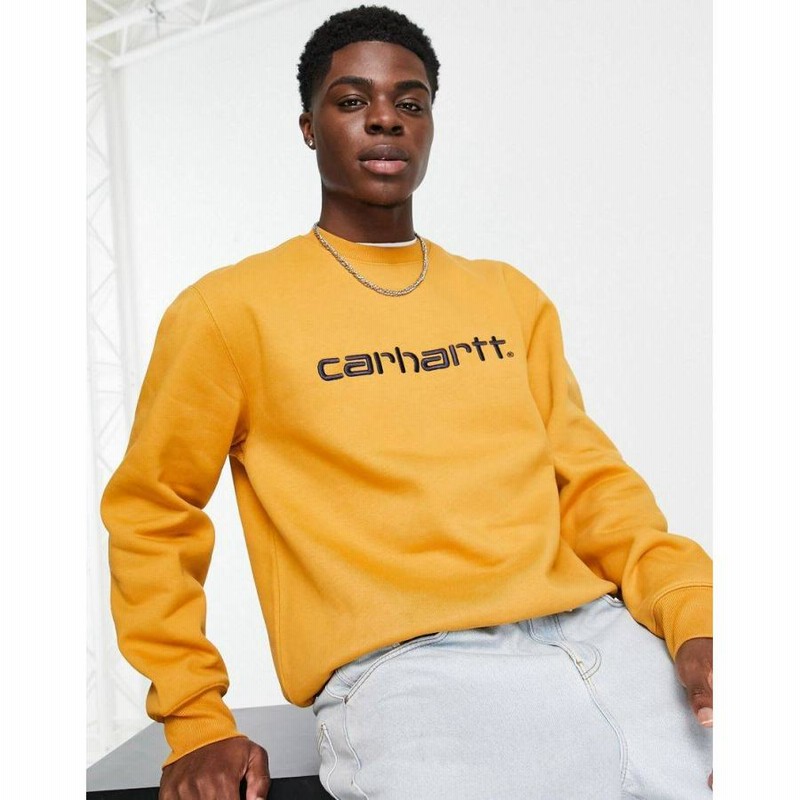 カーハート スウェット トレーナー メンズ Carhartt Wip Relaxed Sweatshirt In Ochre エイソス Asos オレンジ 通販 Lineポイント最大0 5 Get Lineショッピング