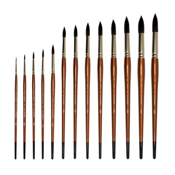 日本 HOLBEIN 專業精品級好賓 700R 黑貂水彩筆 (圓)#0號 單支價格