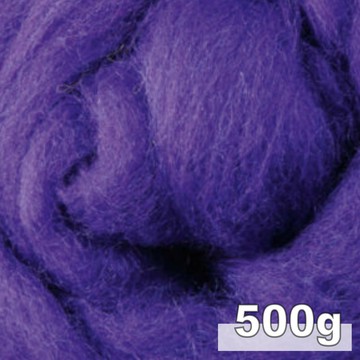 ｜大包裝｜紐西蘭ASHFORD-美麗奴羊毛 M31深紫色｜500g｜DIY手作/羊毛氈材料/文創