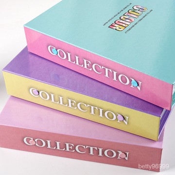 台灣出貨-批發供應6孔磁吸盒子款大卡冊追星收納美式復古拍立得四宮格相冊