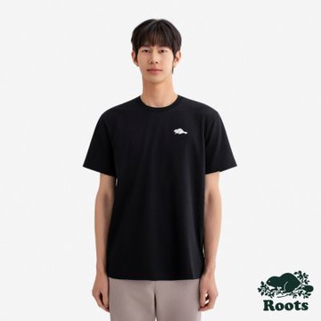 Roots男裝-ROOTS NOCTURNAL 短袖上衣-黑色