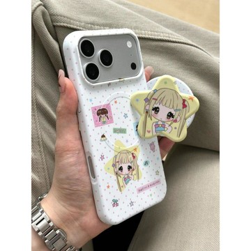 動漫女孩星星磁吸支架適用iPhone17promax手機殼蘋果14/防摔15/16