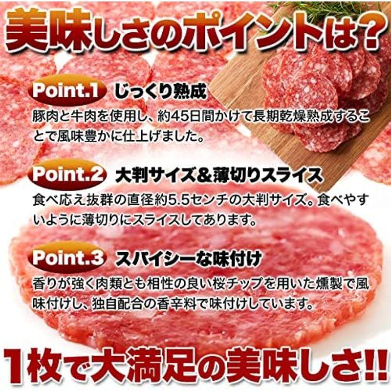 天然生活 サラミスライス (175g) サラミソーセージ おつまみ おやつ 大判サイズ 国内製造 お徳用