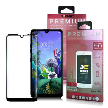 Xmart for LG Q60 超透滿版 2.5D 鋼化玻璃貼-黑