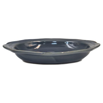 YUKURI 佐和陶瓷 縹釉橢圓深皿  陶瓷材質  耐熱溫度 -30°C~100°C  日本產  1個  20.5 x 14.5 x 3cm