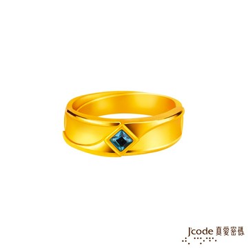 【J'code真愛密碼金飾】邂逅戀人黃金男戒指