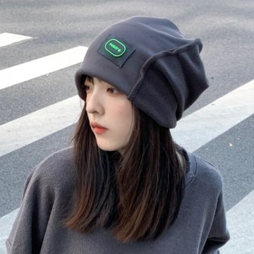 【桃園出貨🔥】豬豆豆帽子女秋冬百搭ins潮冬季羊羔毛加厚堆堆帽女網紅包頭冷帽