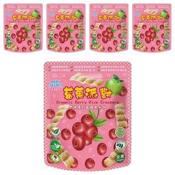 BABY SECRET 寶寶的秘密 有機米餅  5包  蔓越莓 + 蘋果  25g